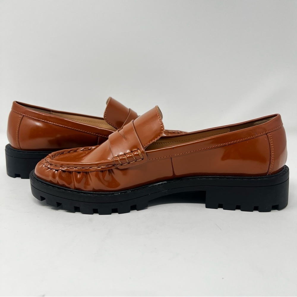 LOFT Women's Shiny Brown Loafers - Picture 3 of 9